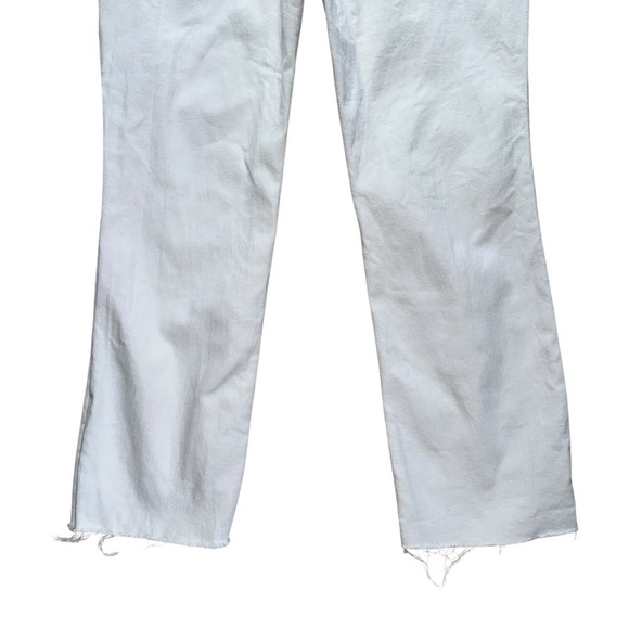 Good American White Straight Leg Raw Hemline Jeans Womens 12/31 - Picture 9 of 10